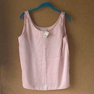 Talbots Pink Sleeveless Blouse Size 12  Classic Shell Top Camisole NWT